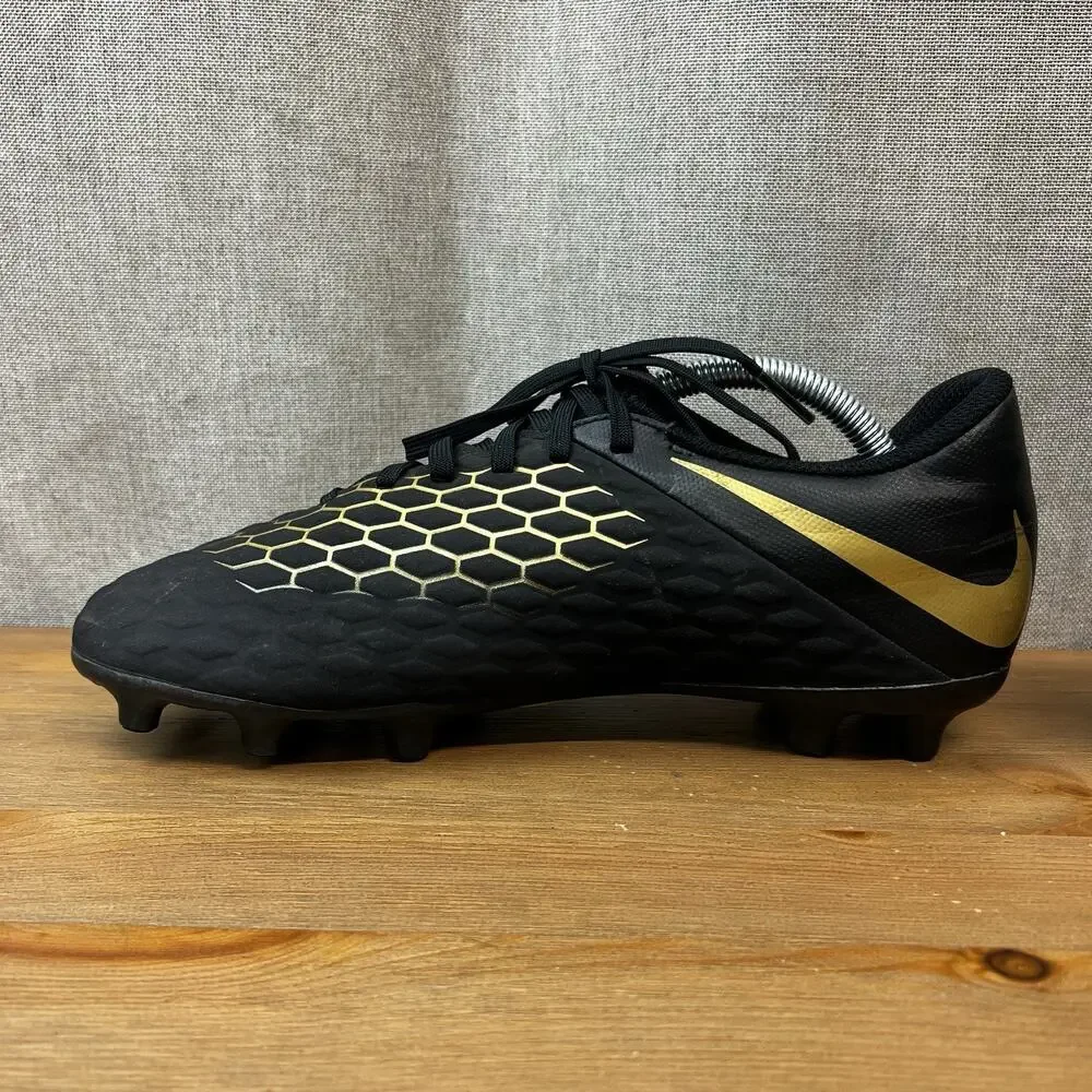 Nike Hypervenom Phantom 3 AJ4145-Size 7 Black Gold Good Condition